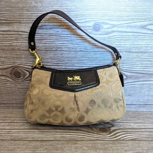Coach Mini Handbag Tan and Brown